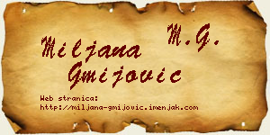 Miljana Gmijović vizit kartica